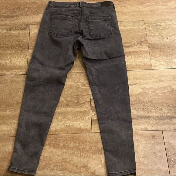 Zara Z1975 Basic Denim Dept Skinny Jeans Gray Women’s Distressed Size 4 Zip Legs - Picture 7 of 9